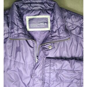 Mavi Women's Purple Puffer Jacket Size Large Zip Snap Front Insulated Coat